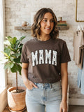 Mama Camo Print Varsity Graphic Tee