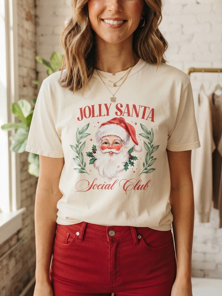 Jolly Santa Social Club Graphic Tee