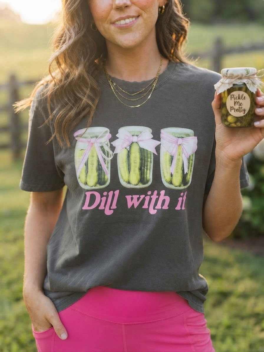 Dill With It Pickle Jar Graphic Tee