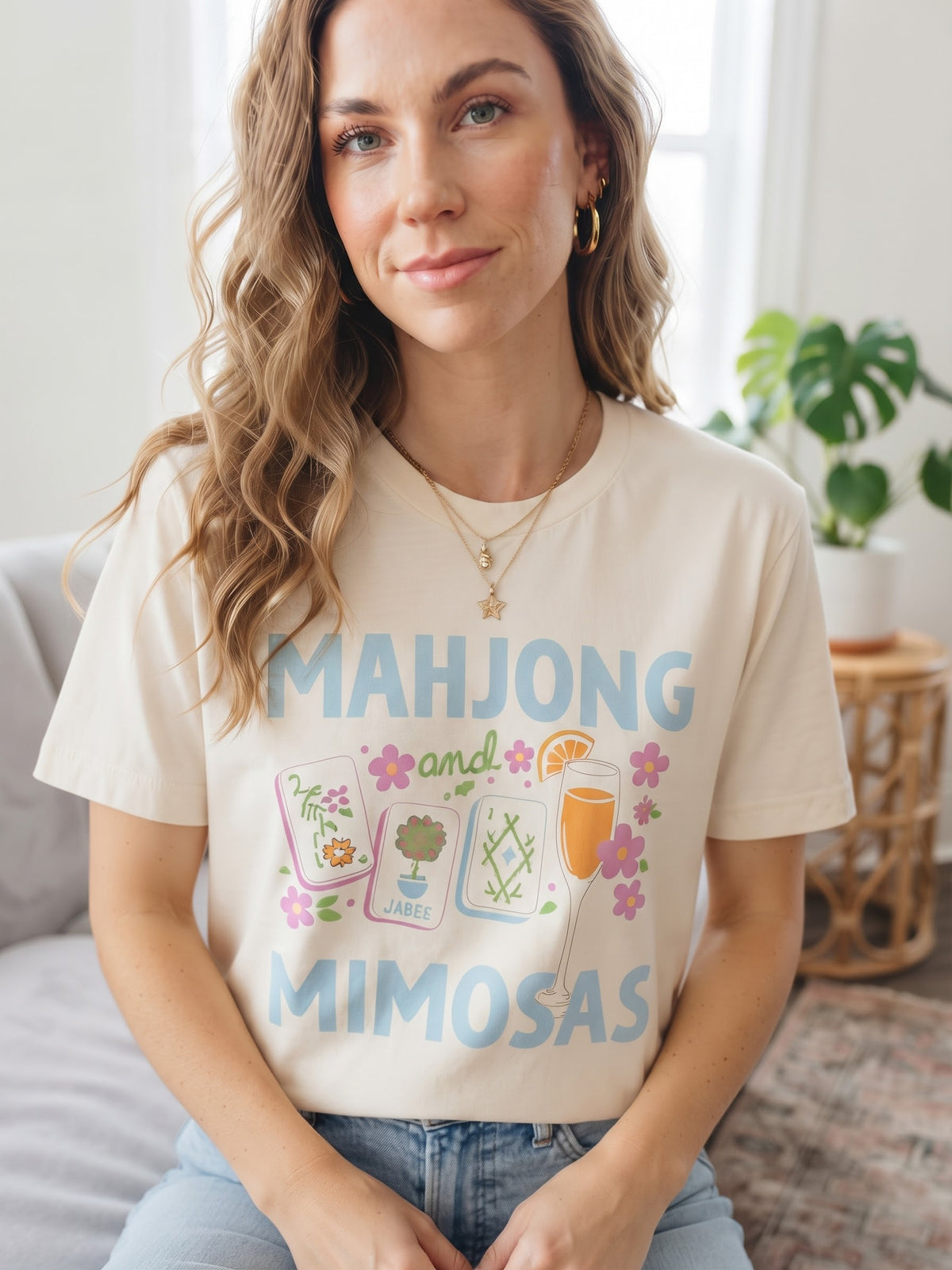 Mahjong & Mimosas Tee